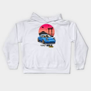 Blue MX5 Miata JDM Legend Kids Hoodie